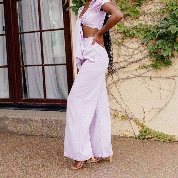 The Drop Women's Lavendula Pull On Wide Leg Pant by @ayeciara. Size Small. NWT! - Picture 3 of 10